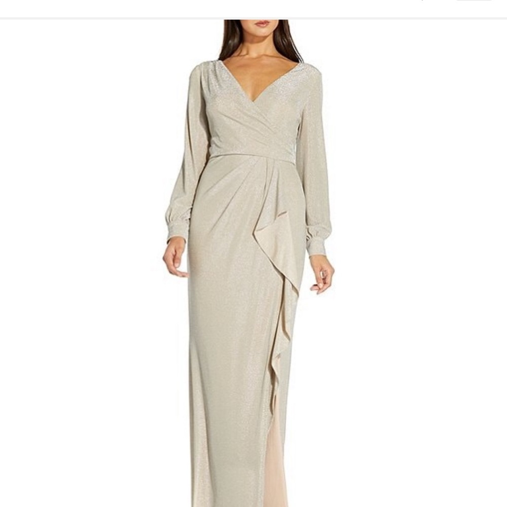 Champagne formal gown. Size 14. Mother of the bride, mother of the groom.